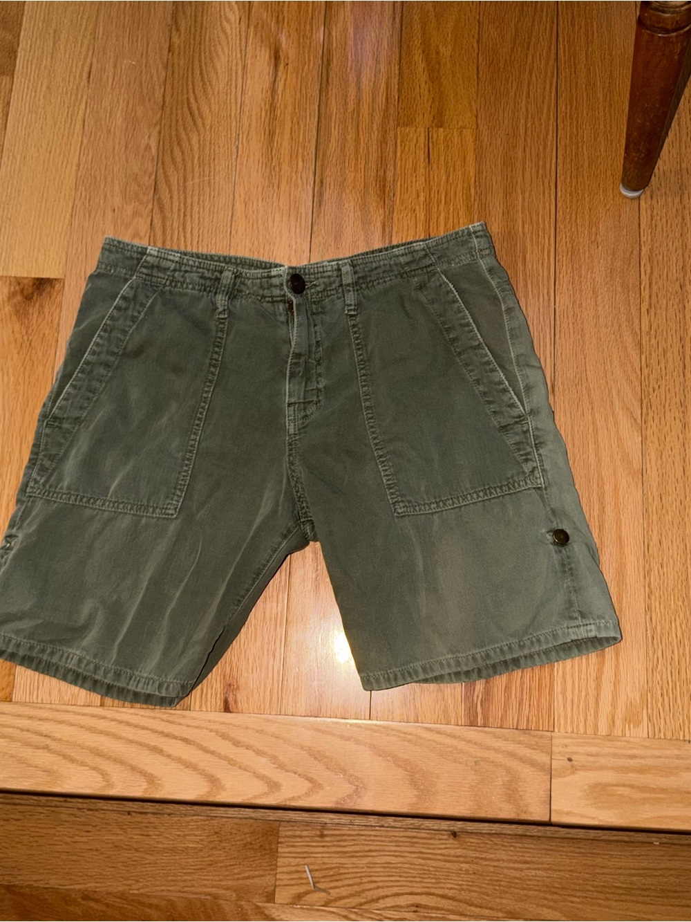 Current/Elliott Army Green Cargo Shorts